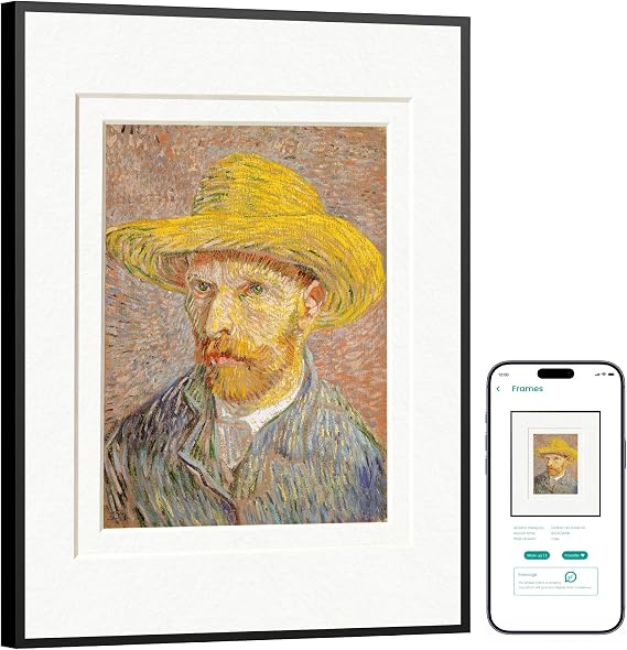 ePaper Digital Frame, E-Ink Display, Wall Art Decor for Home & Office, 13.3 Full Color Canvas Display, Anti-Glare, Ultra Long Battery, App-Control, Unique Birthday Gifts for Mom Father Friends