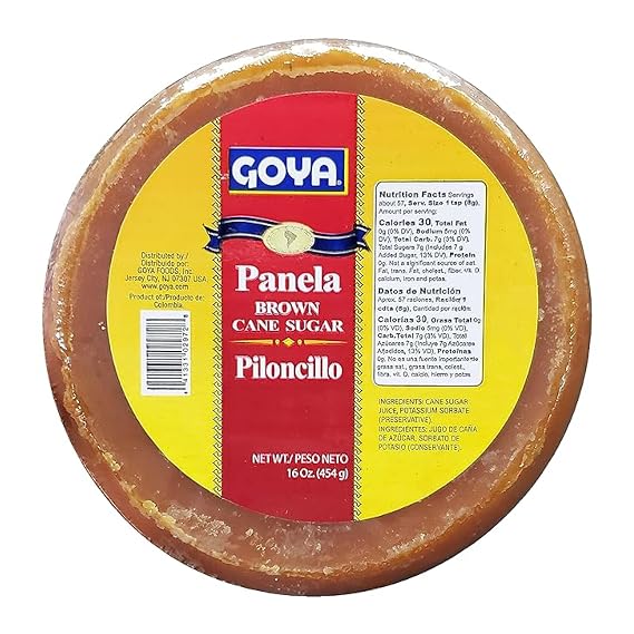 Goya Panela Brown Sugar Cane, Piloncillo, Everyday Cooking Essential, 1lb | Piloncillo Sugar for Authentic Latin Dishes, Unrefined Mexican Sugar for Baking and Cooking, Panela Colombiana, Wholesome
