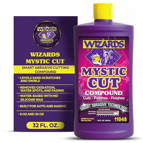 Wizards Mystic Cut Smart Abrasive Compound for Swirls, Scratches - 32 oz