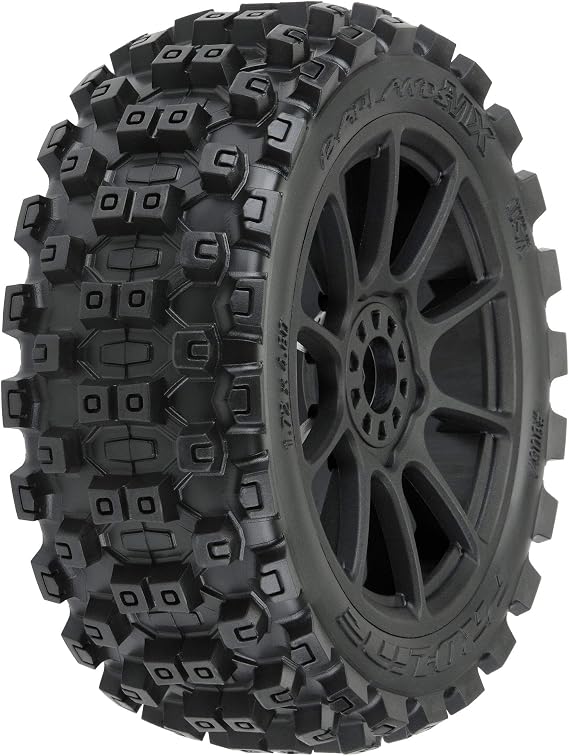 Pro-Line Racing Badlands MX M2 1/8 MTD Mach 10 Black Wheels F/R PRO906721 RC Tire
