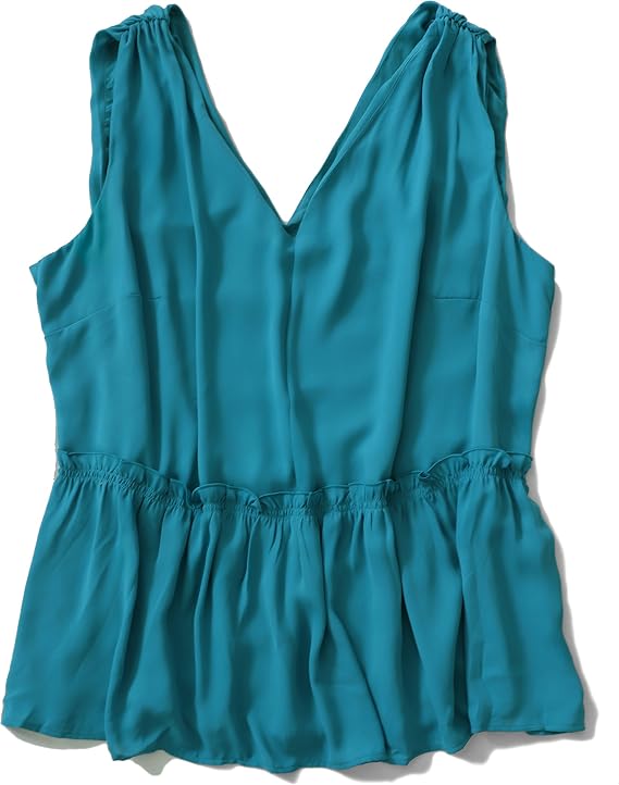 Loft Woman's Regular & Plus Double V-Neck Peplum Tank