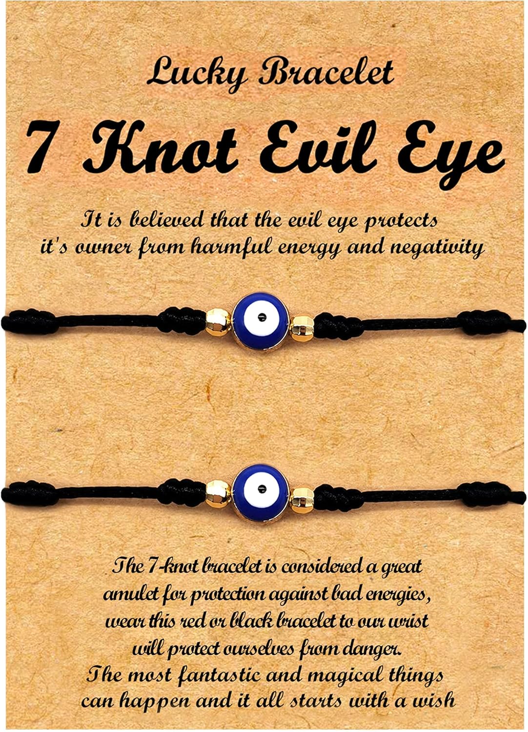 Upgraded 7 Knots Evil Eye Bracelet for women Adjustable Lucky Red String Bracelets Set Protection Bracelets for Mother Daughter Friendship Rope Braided ID Bracelet Set Gift for Mommy and Men Boy Girl