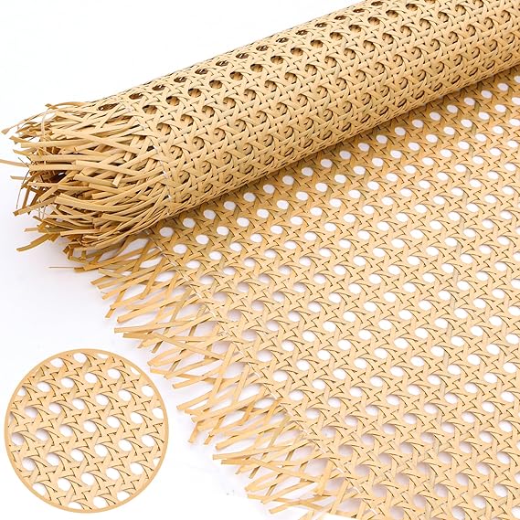 Vehipa Plastic Rattan Cane Webbing Roll 16"x23.6"