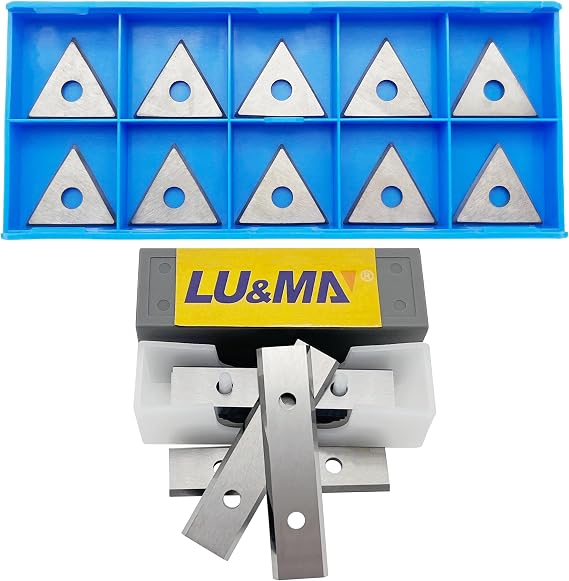 LU&MN Carbide Scraper Blades, 2" Double-Edged & 1" Triangle, 20 Pcs Total