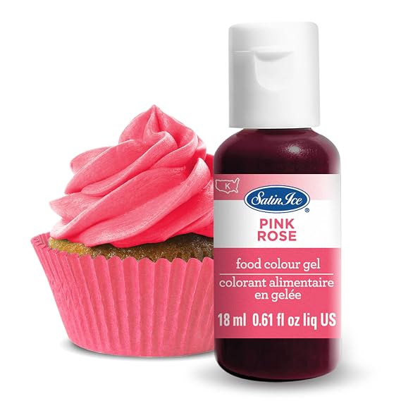 Satin Ice Food Color Liquid Gel, 0.61 fl oz Bottle, Pink