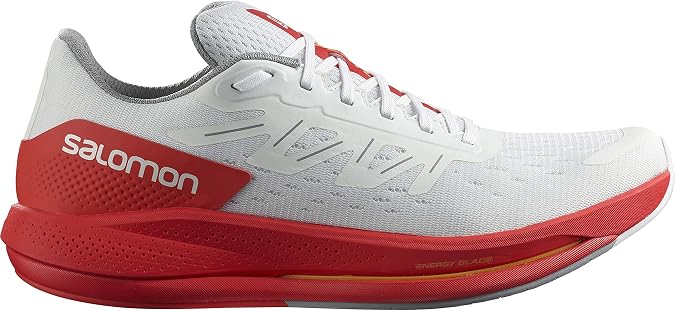 Salomon Spectur Trail Running Shoes Mens Sz 11 White/Poppy Red/Blazing Orange