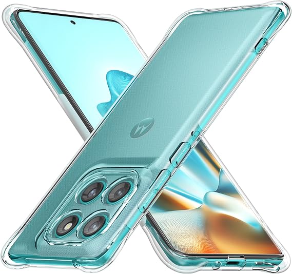 Foluu Clear Case for Motorola Edge 60 Fusion - Slim Fit Scratch Resistant TPU Silicone Reinforced Corners Protective Cover for Motorola Edge 60 Fusion 2025