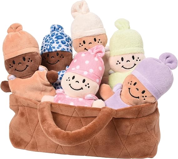 Creative Minds Basket of Babies Soft Baby Dolls, Sensory Toys, Multicultural, Diversity, Inclusion and Social Emotional Learning, Baby Toys for All Ages, Set of 6 Plush Dolls, Multicolor | Sensory Toys, Multicultural, Diversity, Inclusion and Social Emotional Learning, Baby Toys for All Ages, Multicolor
