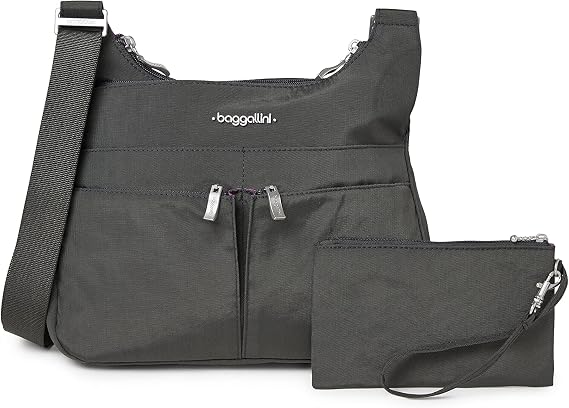 Baggallini クロスオーバー クロスボディバッグ 軽量 防水 トラベルバッグ, グレー, One Size