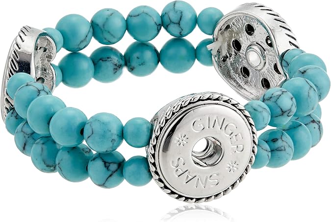 Ginger Snaps 3 Stretch Turquoise Bracelet
