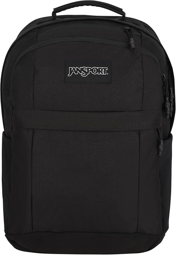 JanSport Landings Pack Large Backpack with Soft Back Panel, Dual Water Bottle Pockets, 15-Inch Padded Laptop Compartment, Black