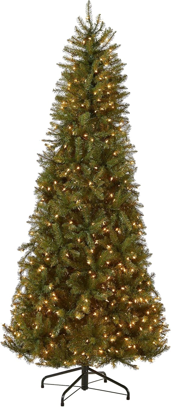 National Tree Company 7.5ft Pre-Lit Dunhill Fir Slim Christmas Tree