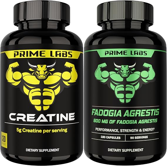 Prime Labs Creatine Monohydrate + Fadogia Agrestis Capsules
