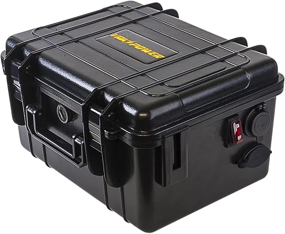 Yak-Power YP-BBK Power Pack Battery Box, Battery Solution for Kayak | Sealed 12V Battery Box, SAE Plug-and-Play Output, Deep-Cycle Compatible, Waterproof, For Kayak Boat