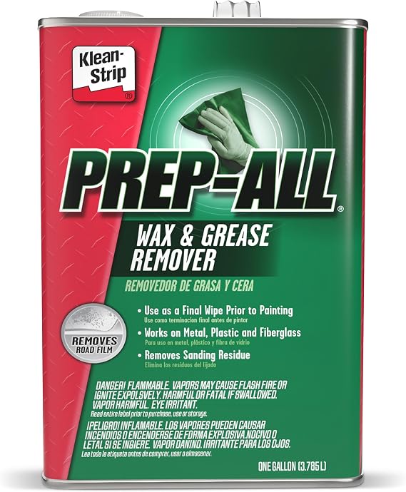 Klean-Strip Prep-All Wax and Grease Remover, Multi-Surface Paint Prep Cleaner, Effective for Auto Body, Garage, 1 Gallon