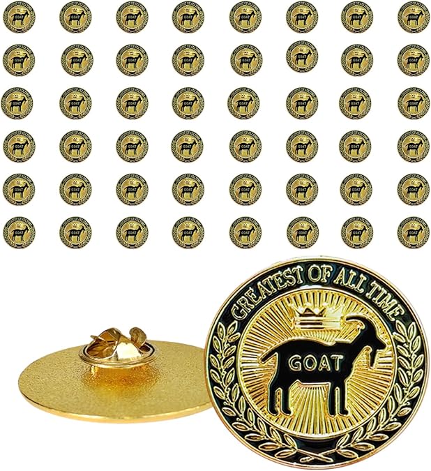 50Pcs Goat Trophy Badge MVP Award Gifts For Greatest of All Time