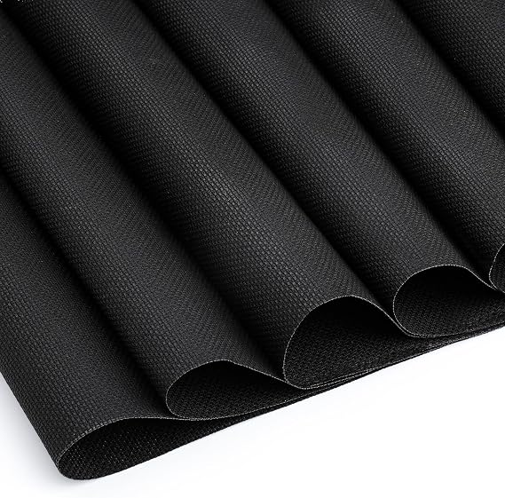 6 Pcs Cross Stitch Fabric, 14 Count Black Embroidery Fabric Cloth Cross Stitch Cloth Supplies for Needlework, DIY Embroidery Home Decoration Crafts (12 by 18-Inch)