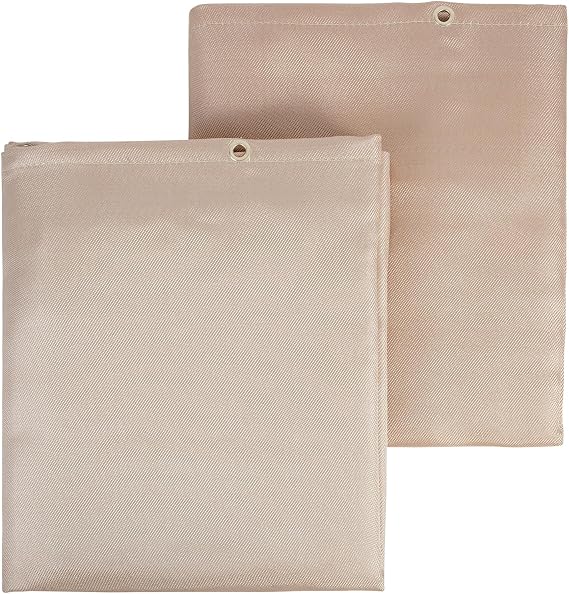 VEVOR Welding Blanket 2 Packs, 4FT x 6FT Heat Treated Welding Blanket, Up To 998F Heat Resistant Blanket Set, Heavy-Duty Fiberglass Flame Retardant Insulation Welding Mat Cover with Metal Grommets
