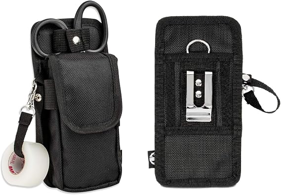 Trauma Shears Holster with Tactical EMT Belt Tool Pouch Black