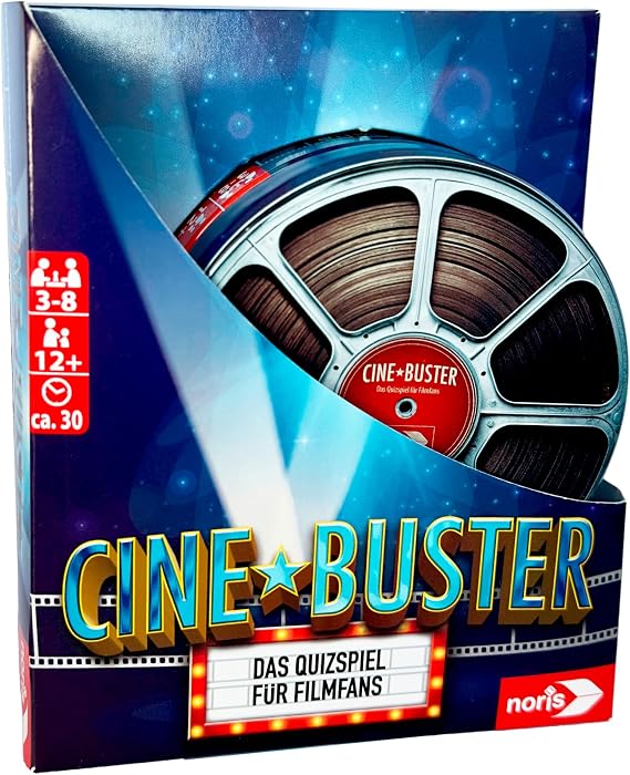 noris Cine Buster 606062068 The Quiz Game for Film Fans (Game from 12 Years) - Film Quiz for Movies, Series & TV for 3-8 Players, Approx. 30 Minutes Playing Time