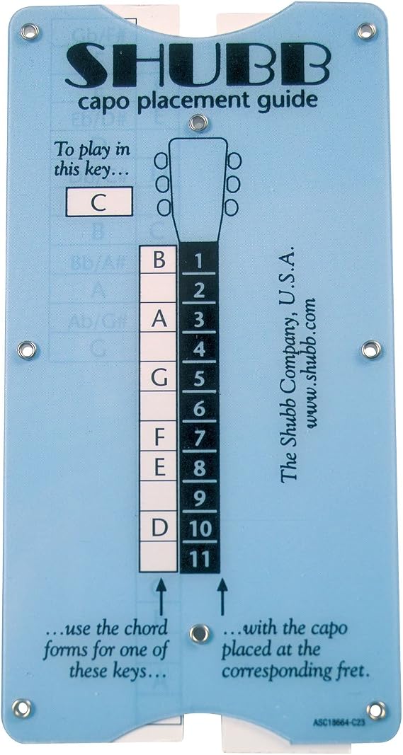 Shubb TG1 Transposing and Capo Placement Guide