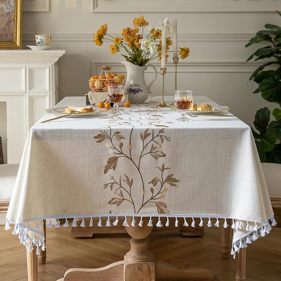 Oubonun Tablecloths for Square Tables, Machine Washable