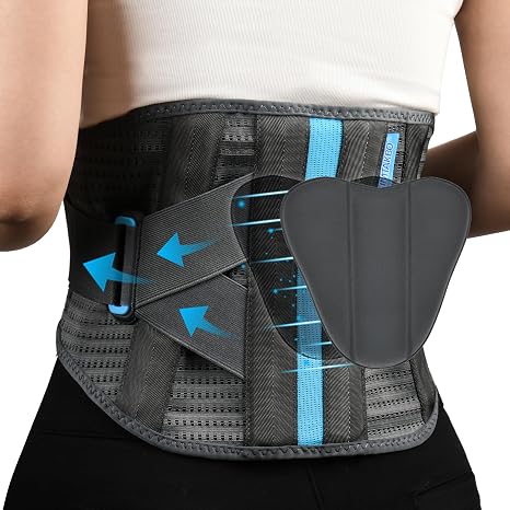 Back Brace For Lower Back Pain Relief With Lumbar Pad(2XL Fits 37.5"-47")
