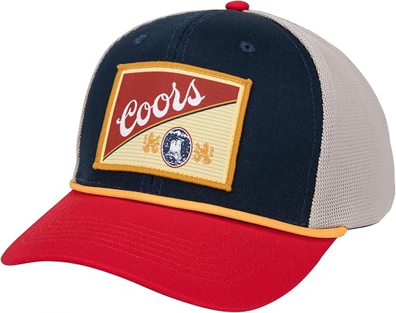 Coors Classic Logo Rope Mesh Trucker Adjustable Snapback Hat Multicolor