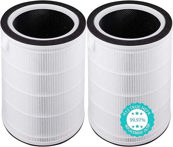Replacement Filter Compatible with TCL Breeva A3 & A5 Air Purifier, 4-in-1 Filtration with Activated Carbon, 2 Count
