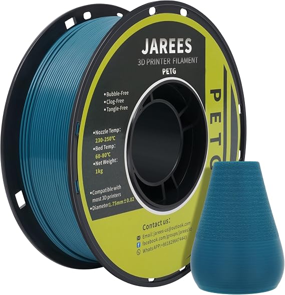 Petg Filament 1.75,Toughness Enhanced Blue Lagoon 1KG Teal | Vacuum Sealed,1kg Spool Adhere Well High Speed 3D Printing Filament,Dimensional Accuracy 1.75mm 0.02mm Fit Most FDM Printer