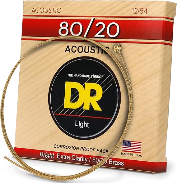 DR Strings Hi-Beam 80/20 - 80/20 Brass Acoustic12-54