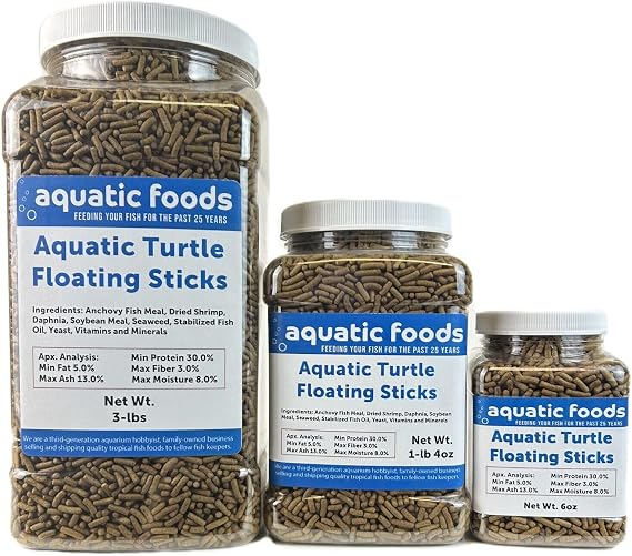Aquatic Turtle 1/4" x 1/8" Floating Sticks... WL 6oz Sm Jar