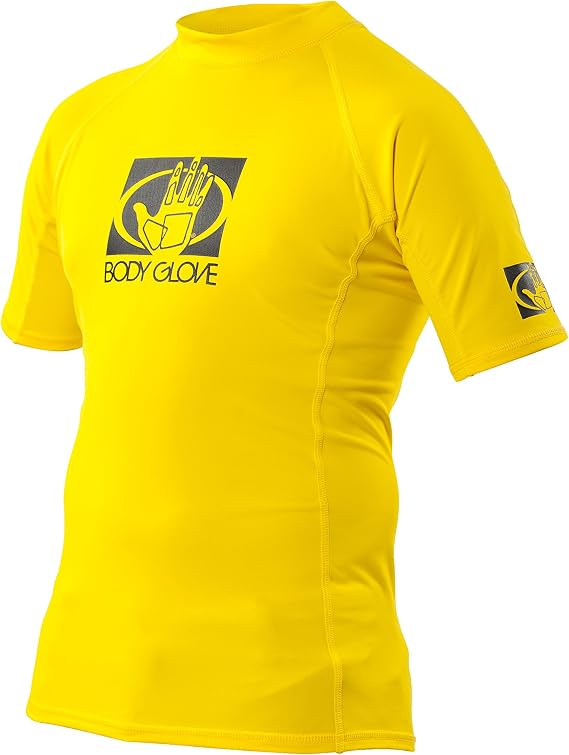 Body Glove Basic S/S Juniors Lycra Rash Guard Yellow