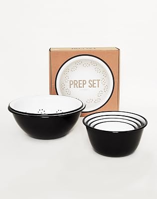 Falcon Enamelware Prep Set Black