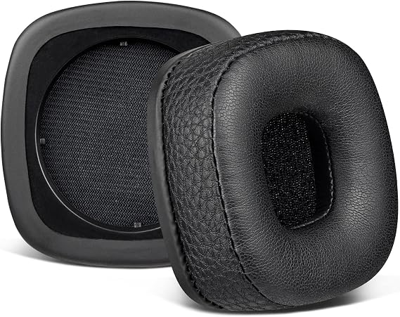 Earpad Replacement for Marshall Major I/II/III/IV/V ANC Bluetooth Wireless/Wired Headphones Ear Pads Cushion Soft Protein Leather Earmuffs with Noise Isolation Foam