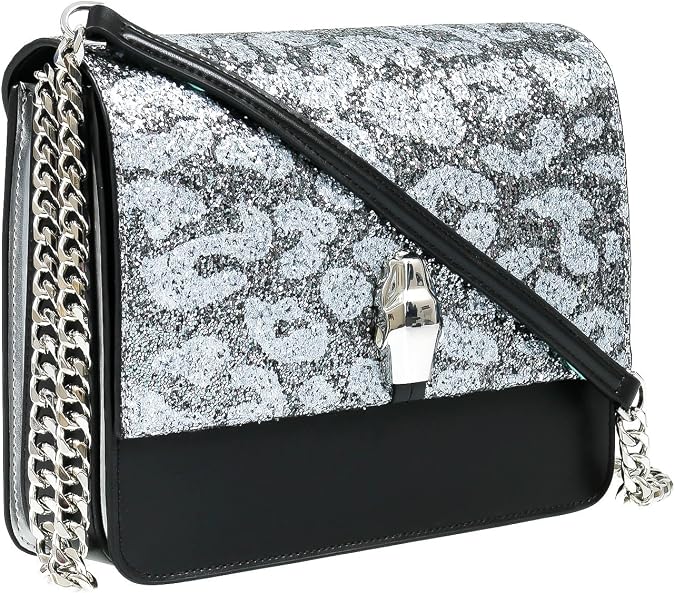 Cavalli Class Roberto GWLPCF B13 Milano Rmx 00 Black/Silver Large Shoulder Bag
