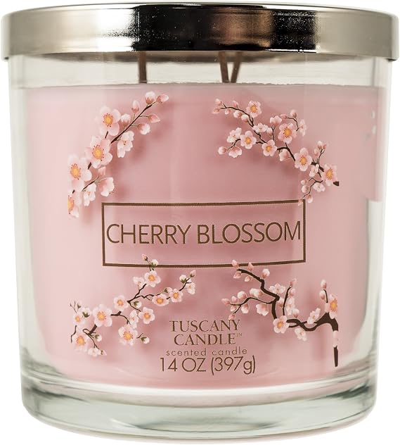 Tuscany Candle Cherry Blossom Scented Candle, 14 oz