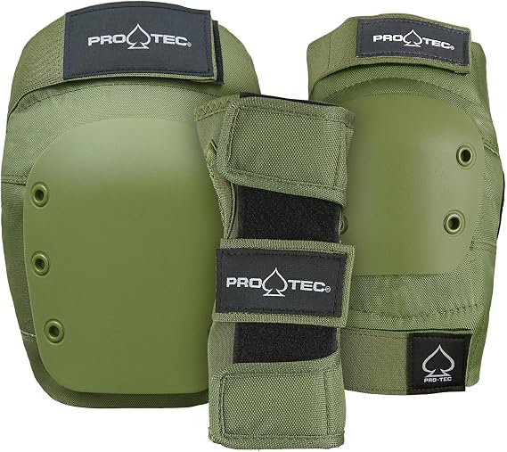 Pro-Tec Street 3-Pack Pad Set - Protective Gear for Skateboarding, Roller Skating, Scooter, Bicycling