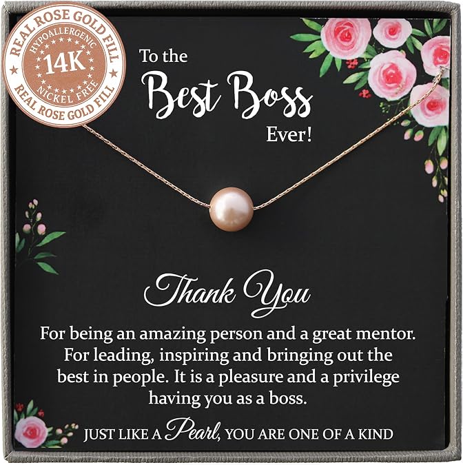 Be Wished Boss Appreciation Gifts for women, Ready To Gift Necklace with Meaningful Message