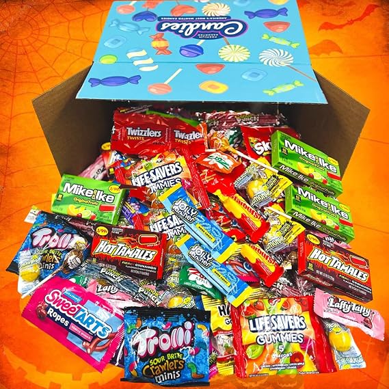 FUN MIX ASSORTED Variety BULK Individually Wrapped Candies, 53 OZ (3.313 LBS) Great for Halloween trick or treat Christmas, parties, carnivals candies assortment