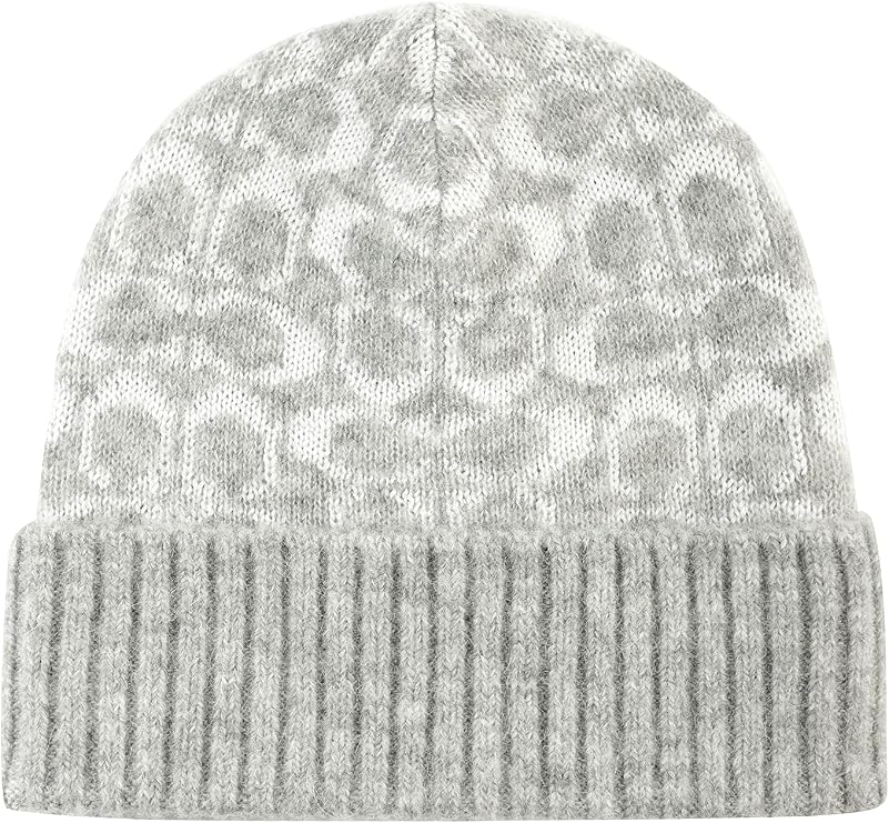 Coach Womens Metallic Signature C Jacquard Beanie