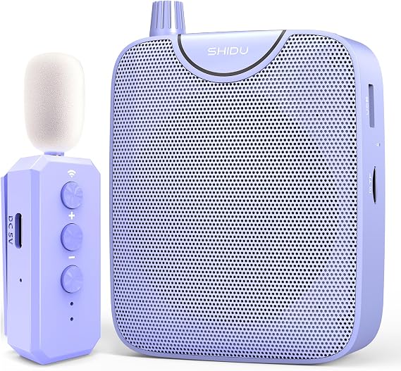 SHIDU 35W Voice Amplifier for Teachers Bluetooth Wireless Lavalier Mic