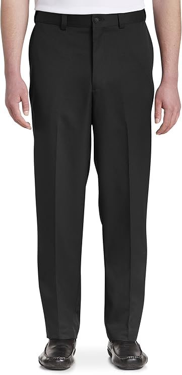Oak Hill Big and Tall Microfiber Waist-Relaxer Pants