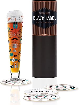 Ritzenhoff Black Label Beer Glass Design by Kathrin Stockebrand, Transparent, 8 x 8 x 27 cm