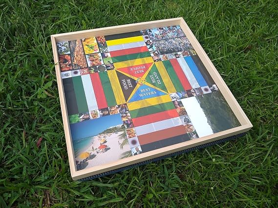 Jamaican Ludo - All About Jamaica Edition | 24in x 24in Board Game | Family Game Night Activity | Fun Easy Multi-Player Entertainment (Ludi/Ludy/Loodi)