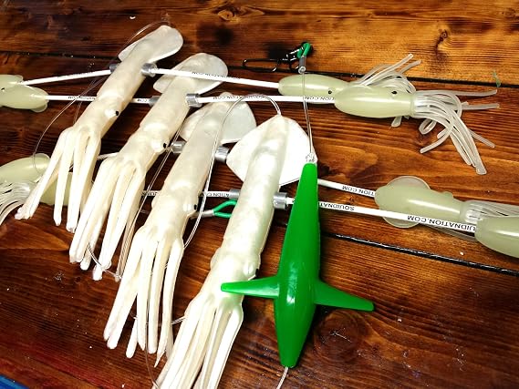 Squidnation Pearl Super Glow Flippy Floppy Thing or Billfish Edition Fishing Daisy Chain Tuna & Marlin Magnet