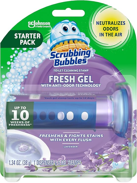 Scrubbing Bubbles Fresh Gel Automatic Toilet Bowl Cleaner, Lavender, 6 Ct