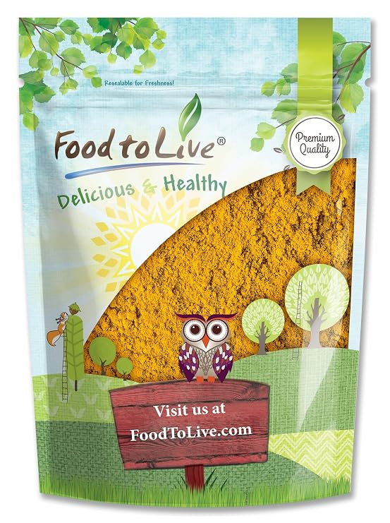 Food to Live Turmeric Powder, 4 Ounces - Finely Ground Turmeric Root, Pure, Kosher, Vegan, Bulk. Fragrant Spice. Contains Curcumin. Great for Asian, Middle East Dishes, Spice Blends, Beverages.