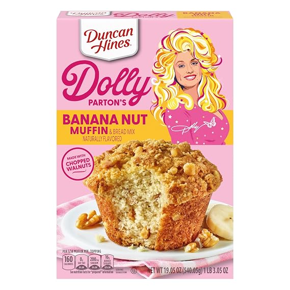 Duncan Hines Dolly Parton's Banana Nut Muffin & Bread Mix, 19.05 oz.