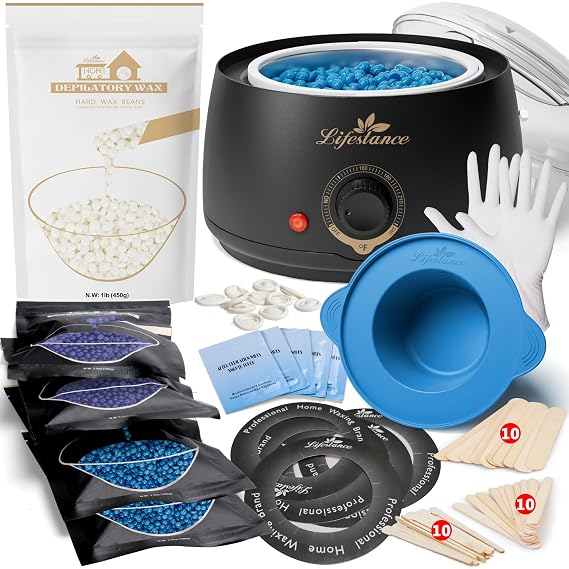 Lifestance L1 Wax Warmer Hair Removal Kit + 1LB Pearl-White Wax Beads